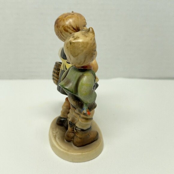 MJ Hummel Figurine To Market Boy Girl Basket Flowers Western Germany 1960 - 1972 - Picture 3 of 15
